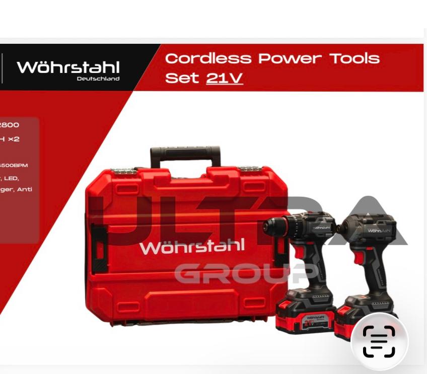 Wöhrstahl Cordless Power Tools Set 21V